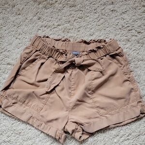 Aerie High Waist Tan Shorts with Elastic Waistband